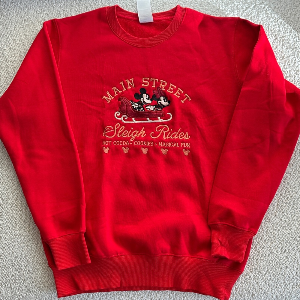 Mickey & Minnie Embroidered Crewneck Sweatshirt